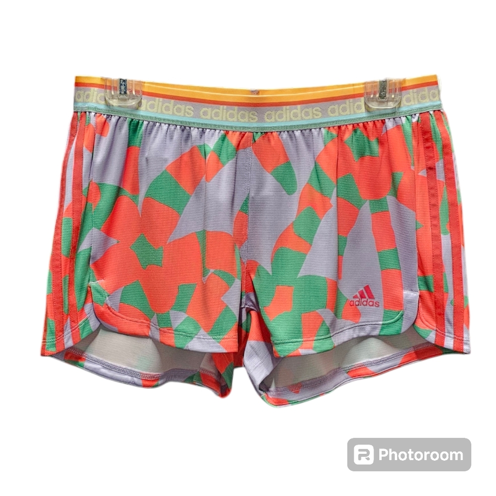๐๏ธ Adidas X Farm Rio Pacer 3 Stripes Knit Shorts size Small - Picture 4 of 12